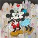 Gemälde Mickey et Minnie fougueux von Marie G.  | Gemälde Pop-Art Pop-Ikonen Holz Acryl