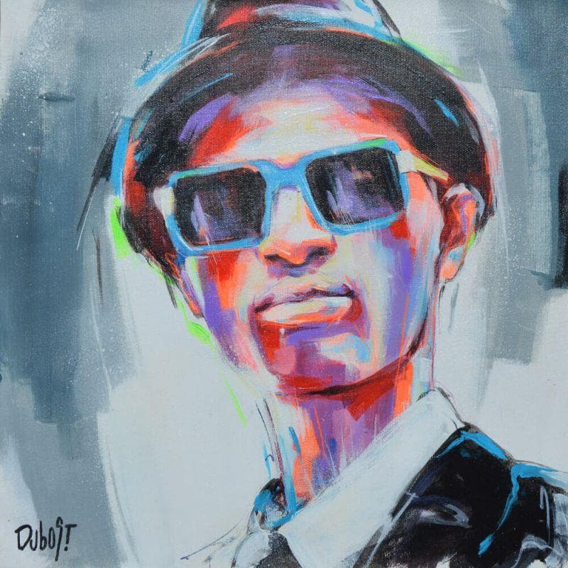 Painting Dandy cool by Dubost | Painting Figurative Acrylic Life style