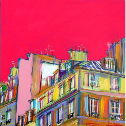 Painting La Lumière rose berce le salon by Anicet Olivier | Painting Figurative Acrylic Life style, Urban