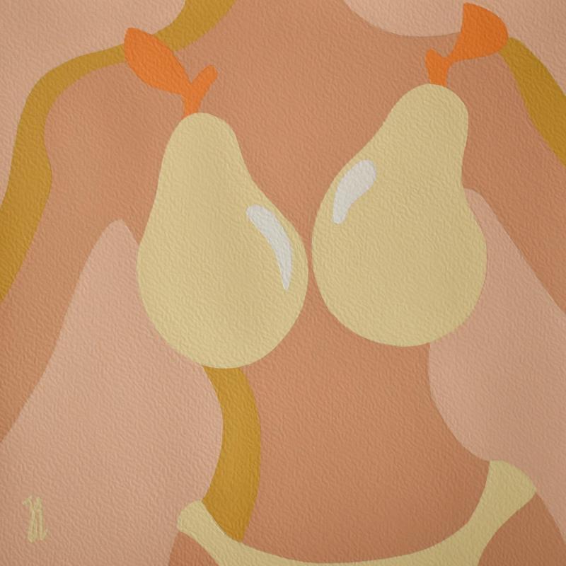 Peinture Pear Season par Julie-Anne | Tableau Figuratif Nu Acrylique
