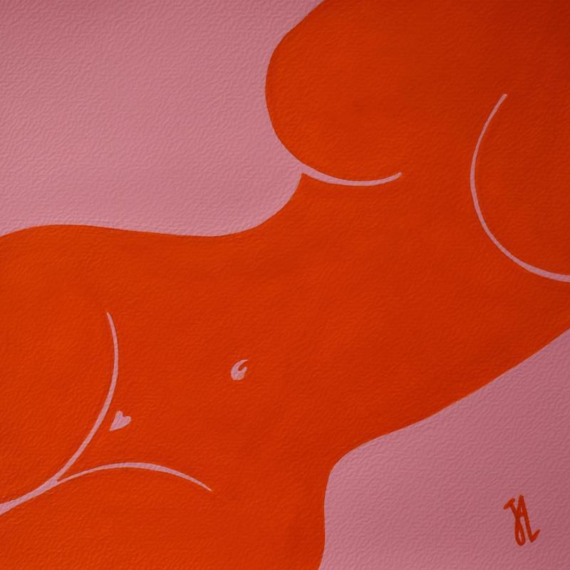 Painting Nu allongé n°2 by Julie-Anne | Painting Figurative Nude Acrylic