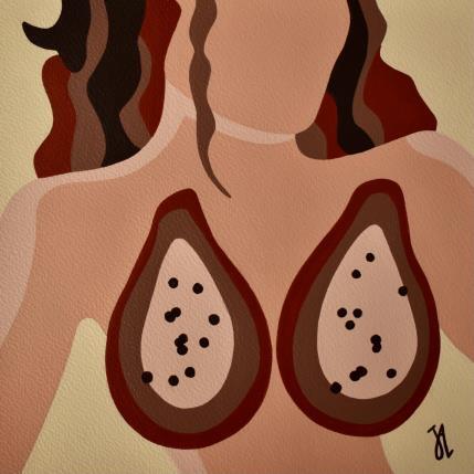 Painting Sweet as a Papaya by Julie-Anne | Painting Surrealist Acrylic Nude, Pop icons