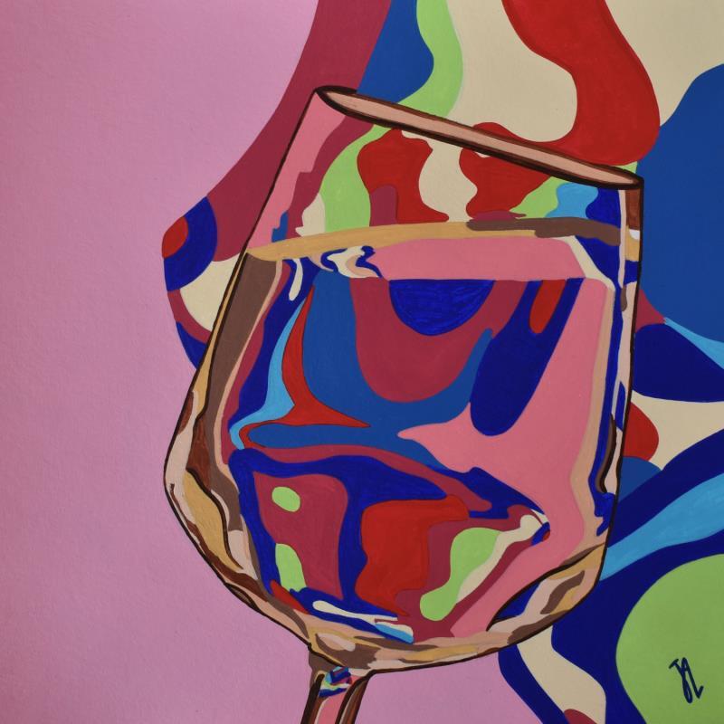 Painting Psychedelic Wine  by Julie-Anne | Painting Surrealism Acrylic Life style, Nude