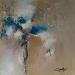 Painting A fleur de rêve by Dupetitpré Roselyne | Painting Abstract Minimalist Acrylic