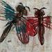 Gemälde Two Dragonflies von Maury Hervé | Gemälde Art brut Tiere