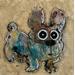 Painting Blue Frenchy by Maury Hervé | Painting Raw art Animals