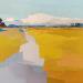 Painting Tour d'hiver sur la lande by PAPAIL | Painting Figurative Landscapes Minimalist Oil