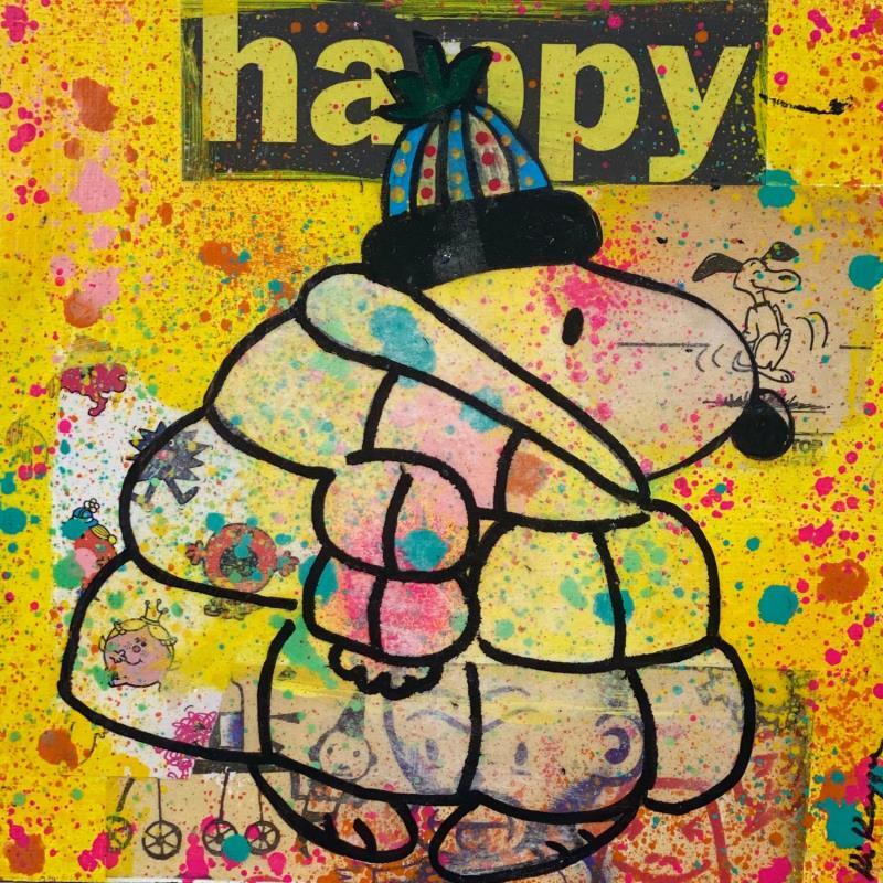Painting Snoopy doudoune by Kikayou | Painting Pop-art Pop icons Graffiti