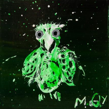 Painting Déconnectus by Moogly | Painting Figurative Acrylic, Wood Animals