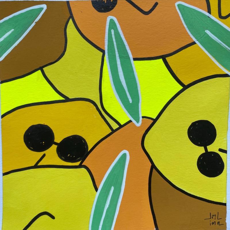 Gemälde Together Lemons von JuLIaN | Gemälde Figurativ Pop-Ikonen Acryl