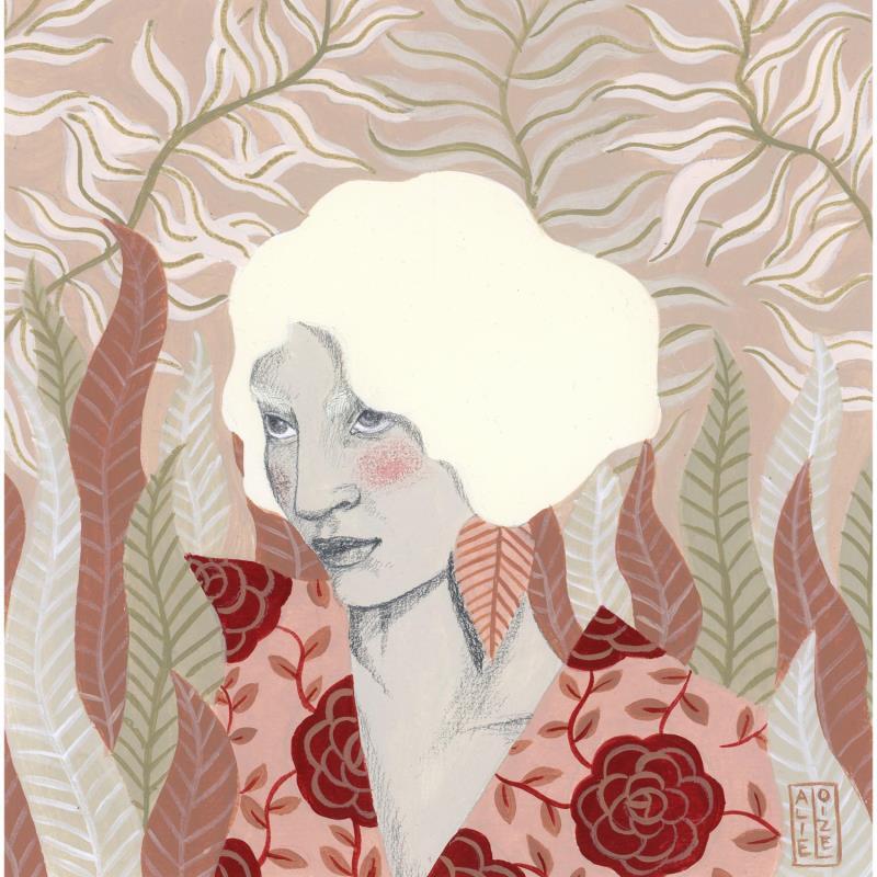 Painting Yuliana by Alie Loizel | Painting Naive art Acrylic Pop icons, Portrait