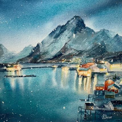 Painting Norway by Artelida | Painting Illustrative Watercolor Landscapes, Urban