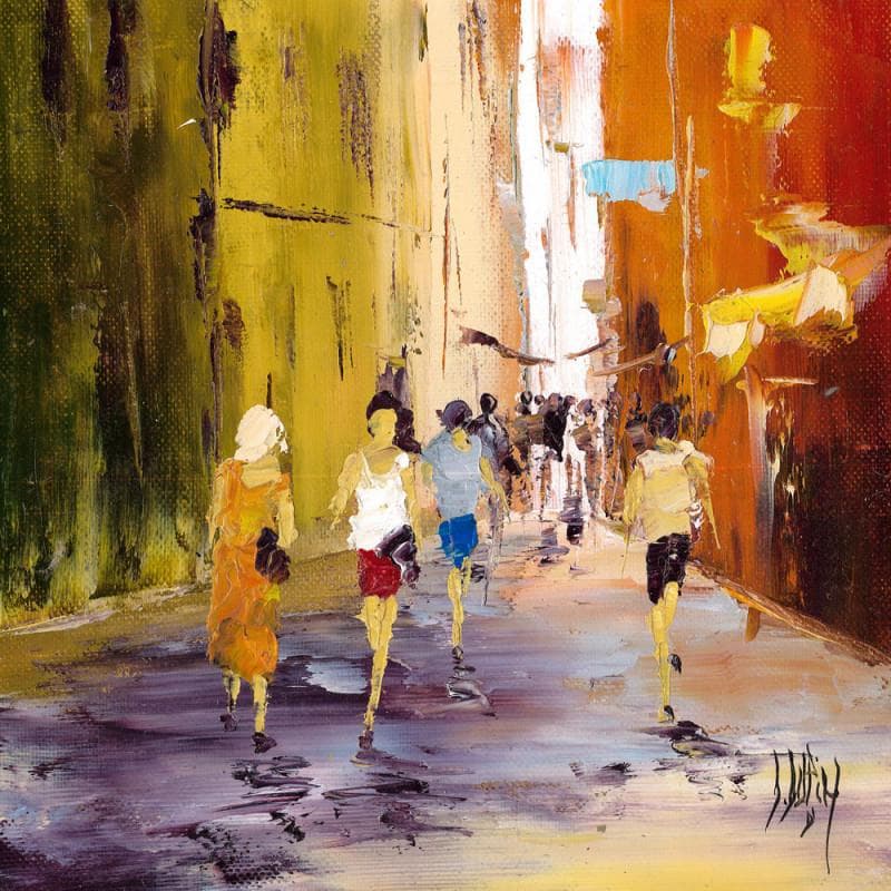 Painting Ambiance du sud by Dupin Dominique | Painting Figurative Life style Oil