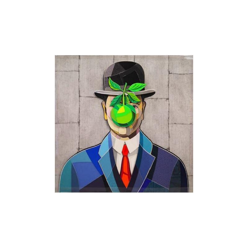 Painting Le Fils de L'homme - Magritte by Hernandez Abelardo | Painting Figurative Pop icons