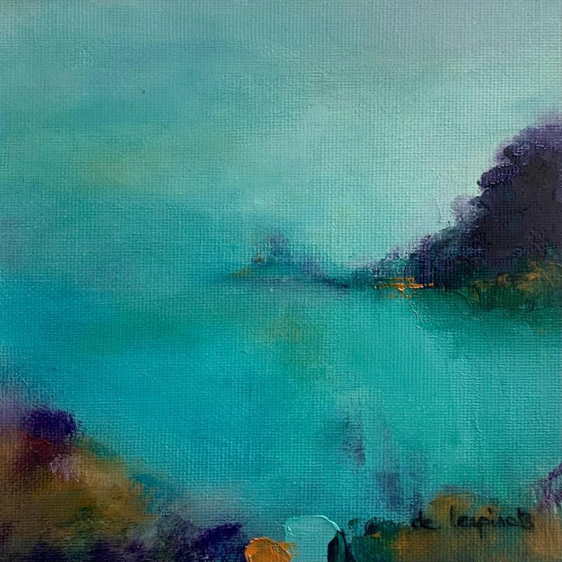 Painting Sans titre 2 by Chebrou de Lespinats Nadine | Painting Abstract Landscapes Minimalist Oil