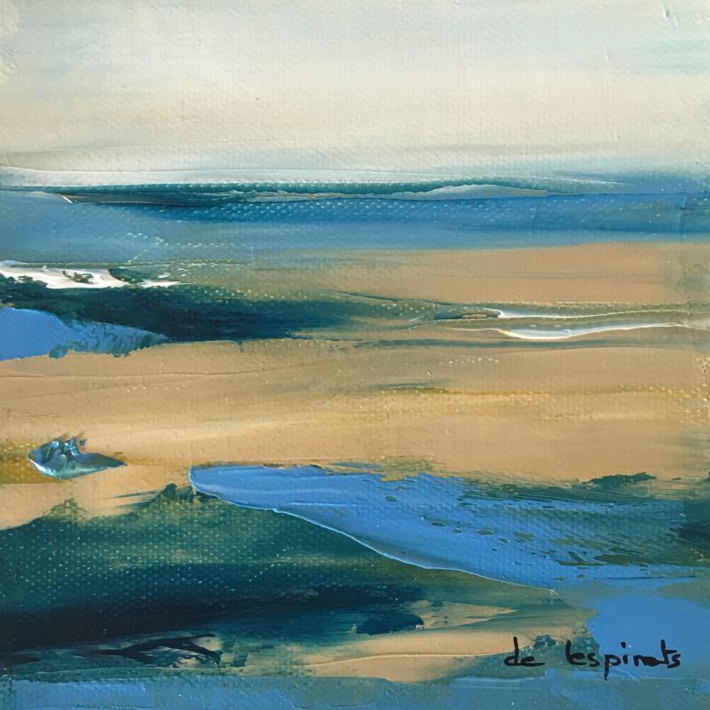 Painting A10.10.22 by Chebrou de Lespinats Nadine | Painting Abstract Landscapes Marine Oil