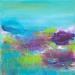 Peinture Abstrait Bleu Violet par Chebrou de Lespinats Nadine | Tableau Abstrait Paysages Marine Huile