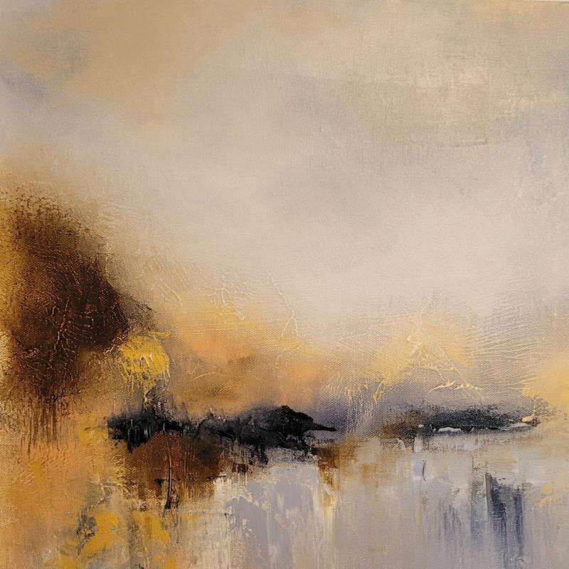Painting Abstrait Gris Beige by Chebrou de Lespinats Nadine | Painting Abstract Oil Landscapes, Marine