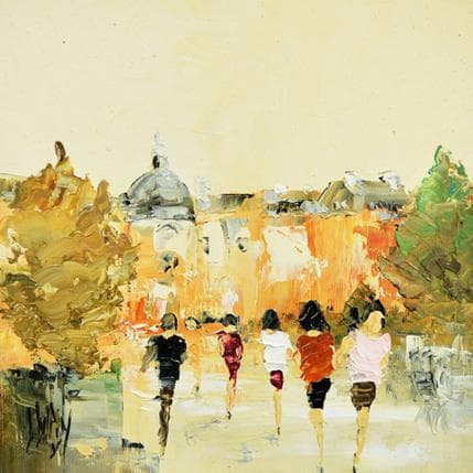 Painting Visite by Dupin Dominique | Painting Figurative Oil Urban
