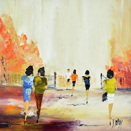 Painting Fraternité by Dupin Dominique | Painting Figurative Oil Urban