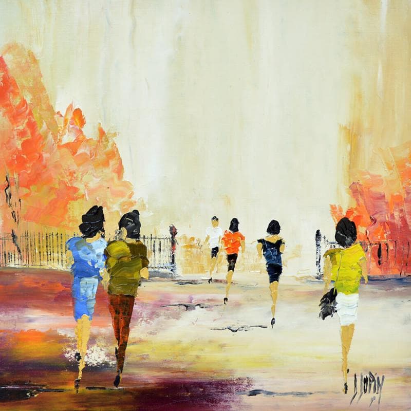 Painting Fraternité by Dupin Dominique | Painting Figurative Urban Oil