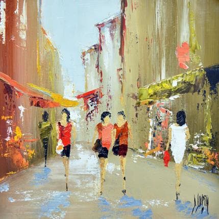 Painting Vivre ici by Dupin Dominique | Painting Figurative Oil Urban
