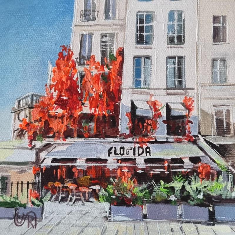 Painting Cafe Florida. Paris by Rasa | Painting Naive art Acrylic Urban
