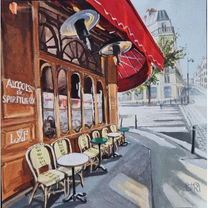 Painting Early morning. Paris by Rasa | Painting Naive art Acrylic Pop icons, Urban