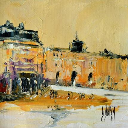 Painting Vers le Louvre by Dupin Dominique | Painting Figurative Oil Urban