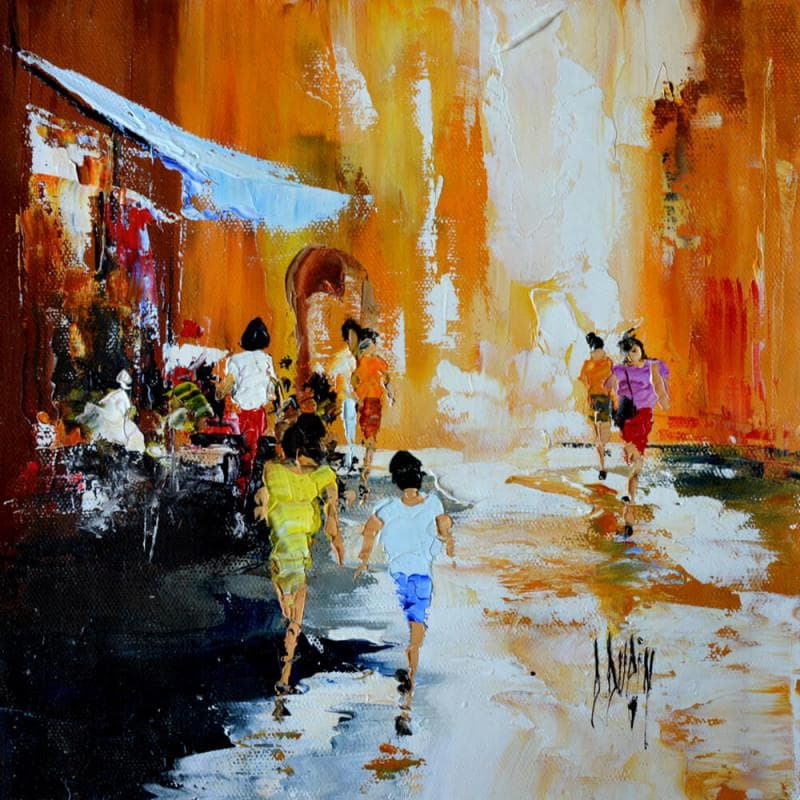 Painting I believe in you by Dupin Dominique | Painting Figurative Oil Urban