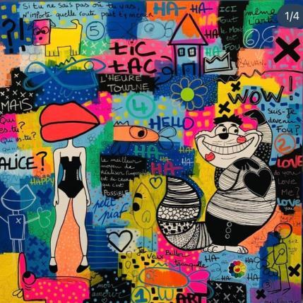 Painting Mais qui es-tu? Alice... by Salvan Pauline  | Painting Pop art Mixed Pop icons