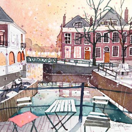 Painting NO. 22137  THE HAGUE  SMIDSWATER by Thurnherr Edith | Painting Figurative Watercolor Pop icons, Urban