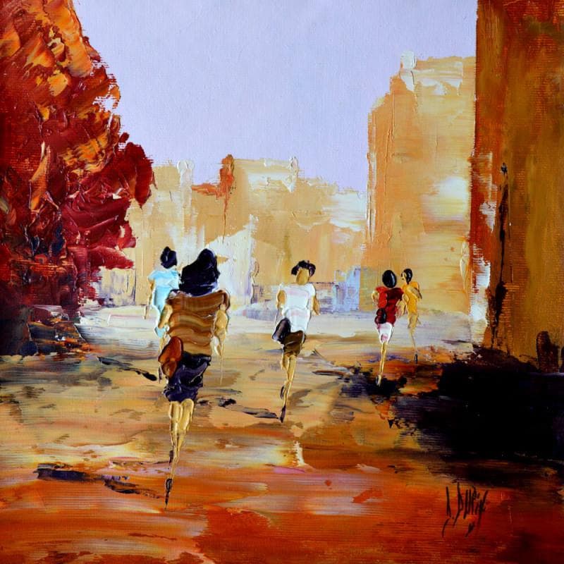 Painting Rougeament by Dupin Dominique | Painting Figurative Oil Life style