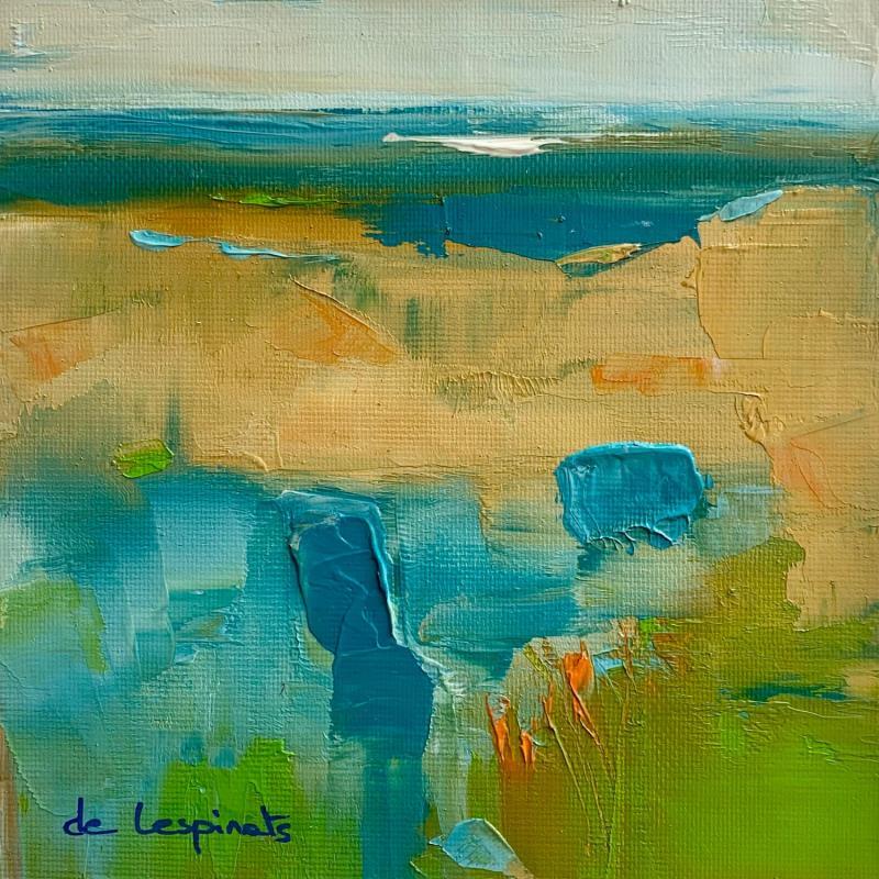Painting Sans titre 3 by Chebrou de Lespinats Nadine | Painting Abstract Oil Landscapes, Minimalist