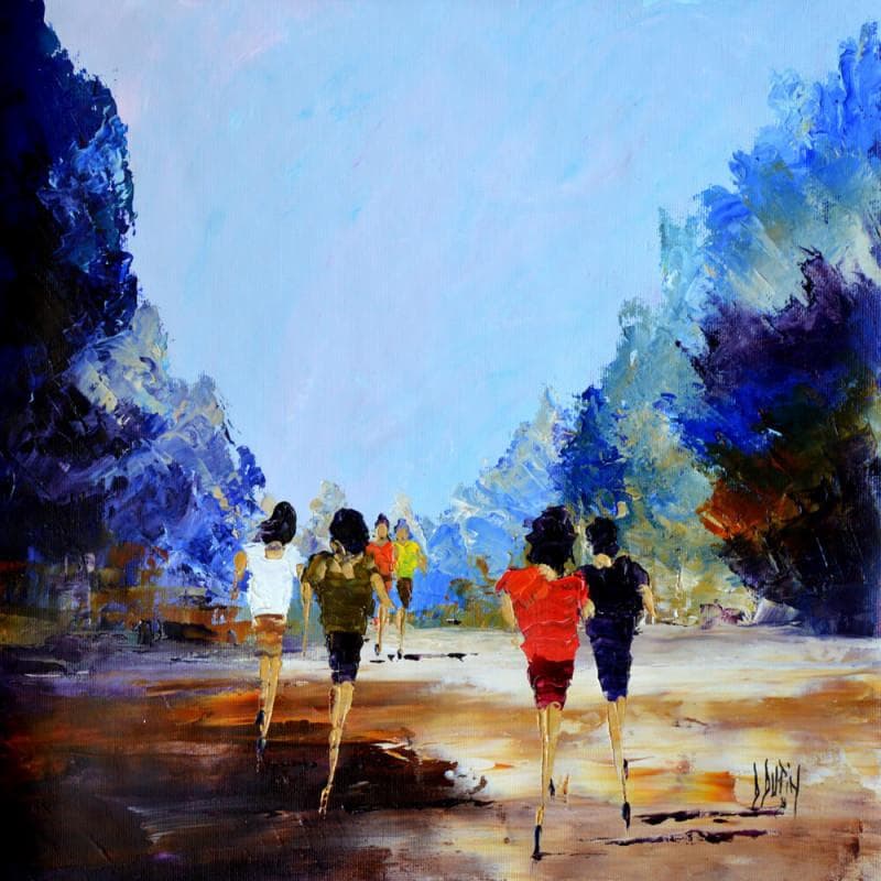 Painting Jardin des plantes by Dupin Dominique | Painting Figurative Life style Oil