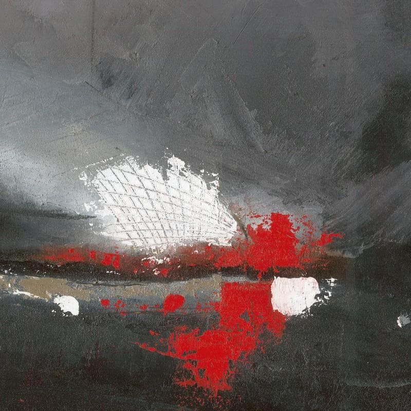 Painting Reflets argentés by Dumontier Nathalie | Painting Abstract Oil Minimalist