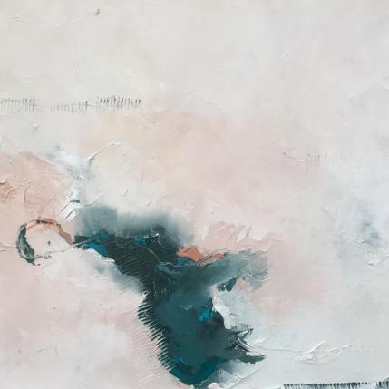 Peinture Dans la prairie humide par Dumontier Nathalie | Tableau Abstrait Huile minimaliste