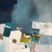 Gemälde Bouleversement et envol von Lau Blou | Gemälde Abstrakt Minimalistisch Pappe Acryl