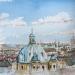 Painting Peterskirche by Hoffmann Elisabeth | Painting Figurative Urban Watercolor