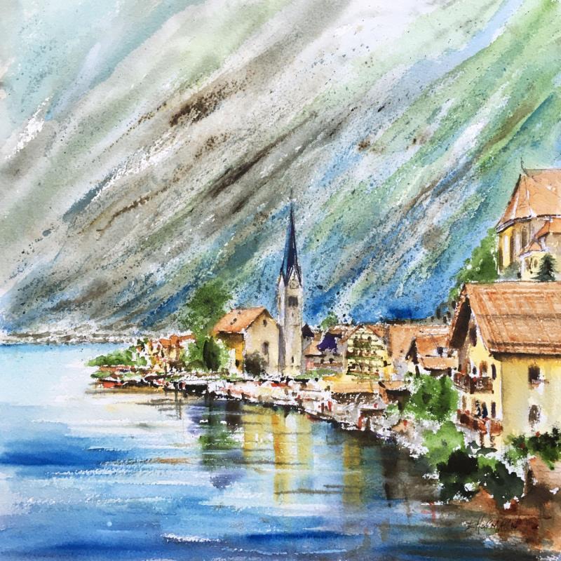 Painting Donau 5 by Hoffmann Elisabeth | Painting Figurative Watercolor Urban