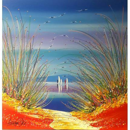 Painting Toi et moi vers la mer by Fonteyne David | Painting Figurative Acrylic, Oil Marine