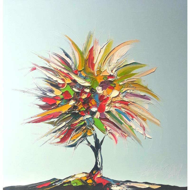 Painting L'arbre des milles nuances d'amour by Fonteyne David | Painting Figurative Acrylic, Oil still-life