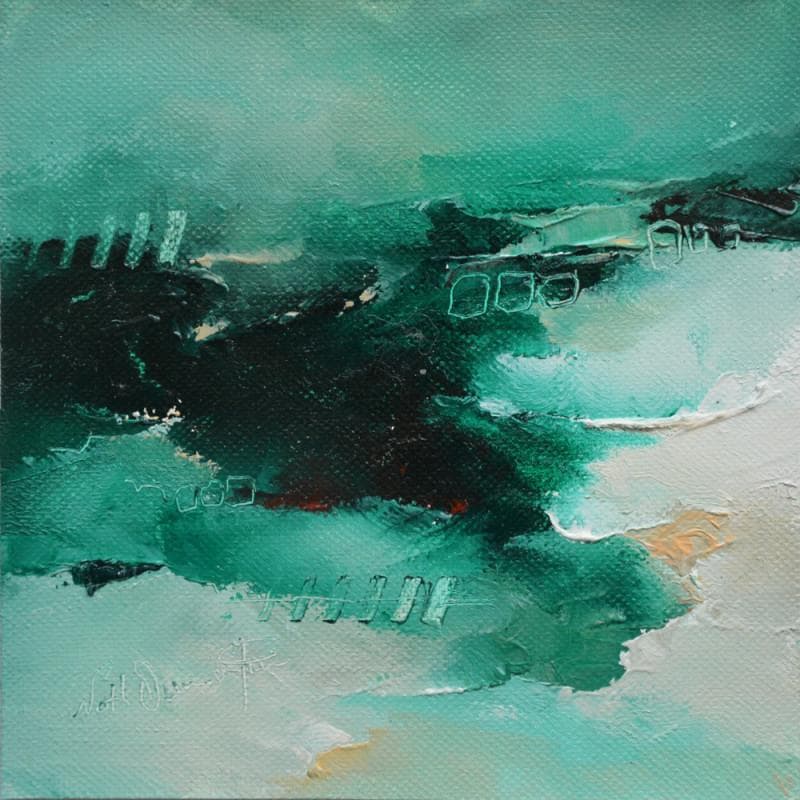 Painting Le murmure du vent by Dumontier Nathalie | Painting Abstract Minimalist Oil