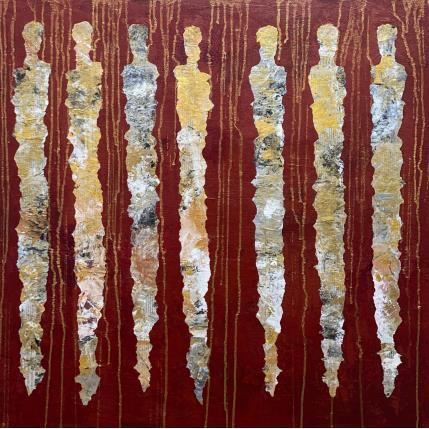 Gemälde Ostia antica  von Rocco Sophie | Gemälde Art brut Acryl, Collage, Öl, Sand Minimalistisch