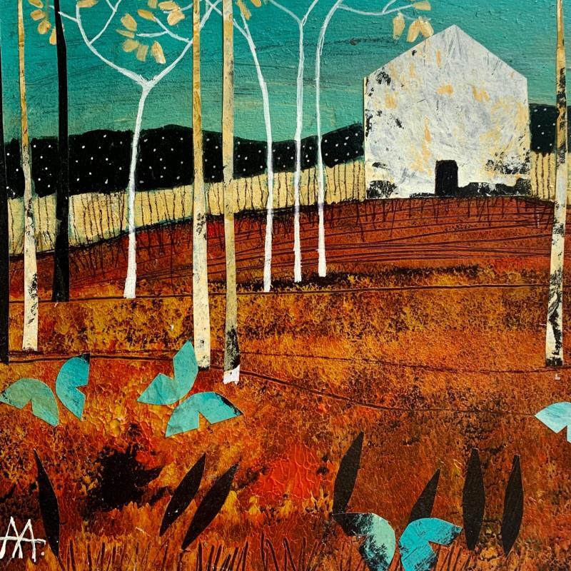 Gemälde Lierra roja von Arias Parera Almudena | Gemälde Naive Kunst Landschaften Acryl