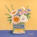 Painting Fleurs dans un pot de miel by Sally B | Painting Raw art still-life Acrylic