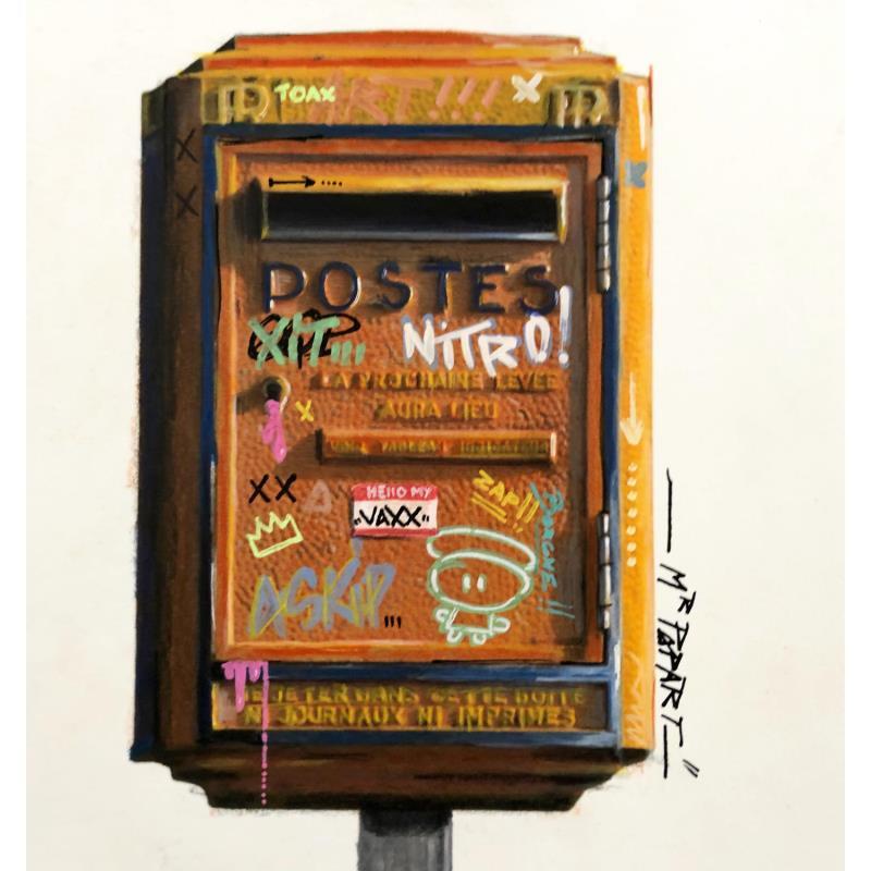 Peinture PostalBox par MR.P0pArT | Tableau Street Art Urbain Aquarelle Graffiti Acrylique
