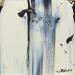 Peinture Bandes Colorées n°53 par Becam Carole | Tableau Abstrait Minimaliste Noir & blanc Huile