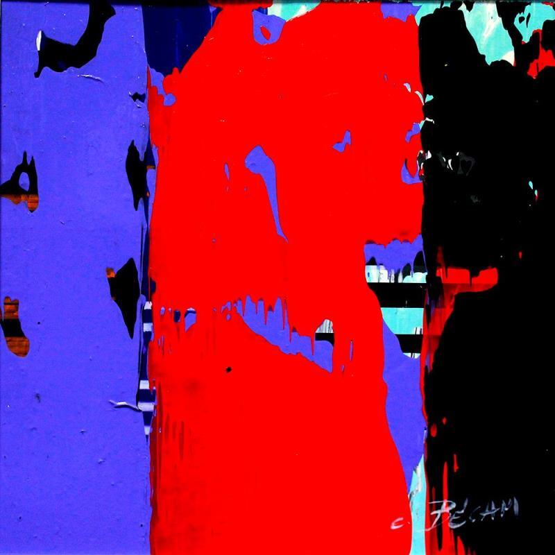 Peinture Bandes Colorées n°54 par Becam Carole | Tableau Abstrait Minimaliste Huile Acrylique