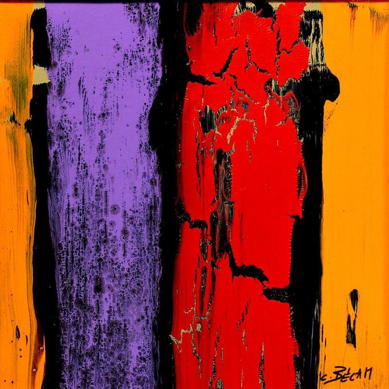 Painting Bandes Colorées n°56 by Becam Carole | Painting Abstract Oil Minimalist, Pop icons